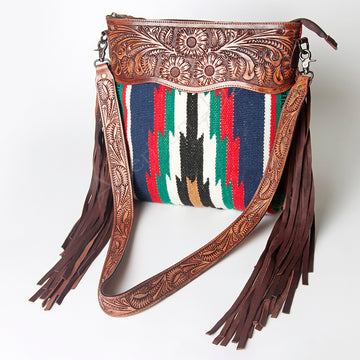 American Darling Signature Crossbody Hand Tooled Saddle Blanket Genuine Leather women bag western handbag purse